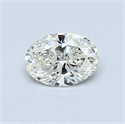 0.49 Carats, Oval Diamond with  Cut, I Color, SI2 Clarity and Certified by GIA