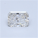 0.61 Carats, Radiant Diamond with  Cut, G Color, VS2 Clarity and Certified by GIA