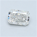 0.71 Carats, Radiant Diamond with  Cut, F Color, SI2 Clarity and Certified by GIA