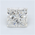 2.01 Carats, Princess Diamond with  Cut, G Color, I1 Clarity and Certified by GIA