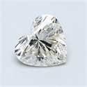 0.92 Carats, Heart Diamond with  Cut, J Color, SI2 Clarity and Certified by GIA