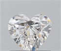 0.71 Carats, Heart D Color, VS1 Clarity and Certified by GIA