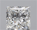0.63 Carats, Princess F Color, VS2 Clarity and Certified by GIA