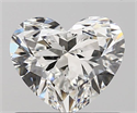 0.61 Carats, Heart G Color, SI1 Clarity and Certified by GIA