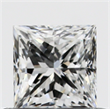 0.50 Carats, Princess F Color, VVS1 Clarity and Certified by GIA