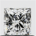 0.51 Carats, Princess F Color, VS1 Clarity and Certified by GIA