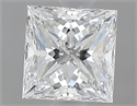 0.40 Carats, Princess F Color, SI1 Clarity and Certified by GIA