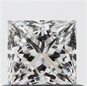 0.53 Carats, Princess F Color, IF Clarity and Certified by GIA