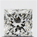 0.61 Carats, Princess H Color, VVS2 Clarity and Certified by GIA