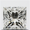 0.53 Carats, Princess G Color, VS2 Clarity and Certified by GIA