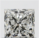 0.50 Carats, Princess H Color, VVS2 Clarity and Certified by GIA