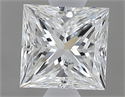 0.41 Carats, Princess E Color, SI1 Clarity and Certified by GIA