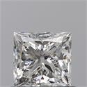 0.60 Carats, Princess G Color, VS2 Clarity and Certified by GIA