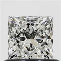 0.61 Carats, Princess H Color, VVS1 Clarity and Certified by GIA