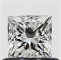 0.51 Carats, Princess E Color, VS2 Clarity and Certified by GIA