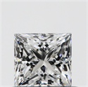 0.52 Carats, Princess E Color, VS2 Clarity and Certified by GIA