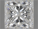 0.51 Carats, Princess F Color, IF Clarity and Certified by GIA