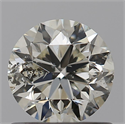 0.80 Carats, Round with Very Good Cut, J Color, I1 Clarity and Certified by GIA