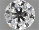 0.71 Carats, Round with Good Cut, G Color, I1 Clarity and Certified by GIA