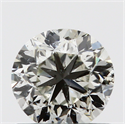 0.70 Carats, Round with Good Cut, I Color, I1 Clarity and Certified by GIA