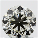 0.70 Carats, Round with Good Cut, K Color, SI1 Clarity and Certified by GIA