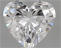 0.40 Carats, Heart D Color, SI1 Clarity and Certified by GIA