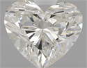 0.61 Carats, Heart I Color, SI1 Clarity and Certified by GIA