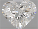 0.51 Carats, Heart E Color, SI2 Clarity and Certified by GIA