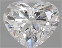 0.43 Carats, Heart D Color, VS2 Clarity and Certified by GIA