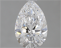 0.80 Carats, Pear D Color, SI1 Clarity and Certified by GIA