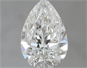 0.71 Carats, Pear F Color, VS2 Clarity and Certified by GIA