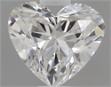 0.46 Carats, Heart E Color, SI1 Clarity and Certified by GIA