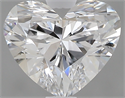0.92 Carats, Heart D Color, IF Clarity and Certified by GIA