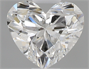 0.46 Carats, Heart F Color, SI1 Clarity and Certified by GIA
