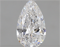 0.70 Carats, Pear D Color, IF Clarity and Certified by GIA