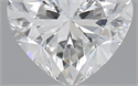 0.64 Carats, Heart G Color, VVS2 Clarity and Certified by GIA