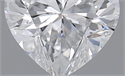 0.51 Carats, Heart D Color, VVS2 Clarity and Certified by GIA