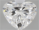 0.80 Carats, Heart D Color, SI1 Clarity and Certified by GIA