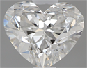 0.62 Carats, Heart F Color, VVS1 Clarity and Certified by GIA